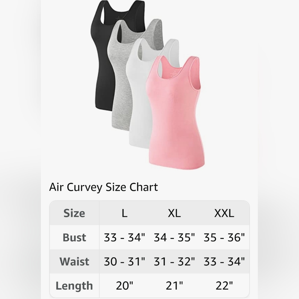 Air Curvey Set Of 3 Sleeveless Tank Tops Women's Size XL - Picture 7 of 9